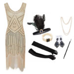 Beiges Kleid