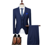 Herren Anzug Blau 3 Teilig