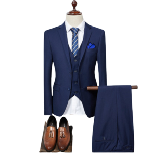 Herren Anzug Blau 3 Teilig