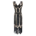 Kleid (Stil) Peaky Blinders Schwarz und Gold