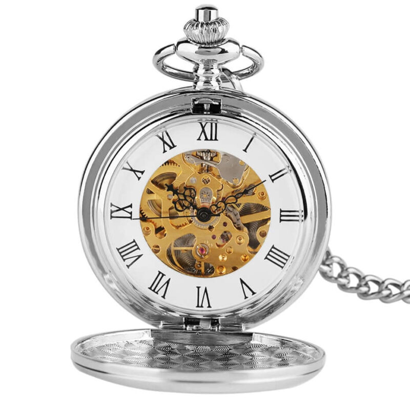 Silberne Taschenuhr