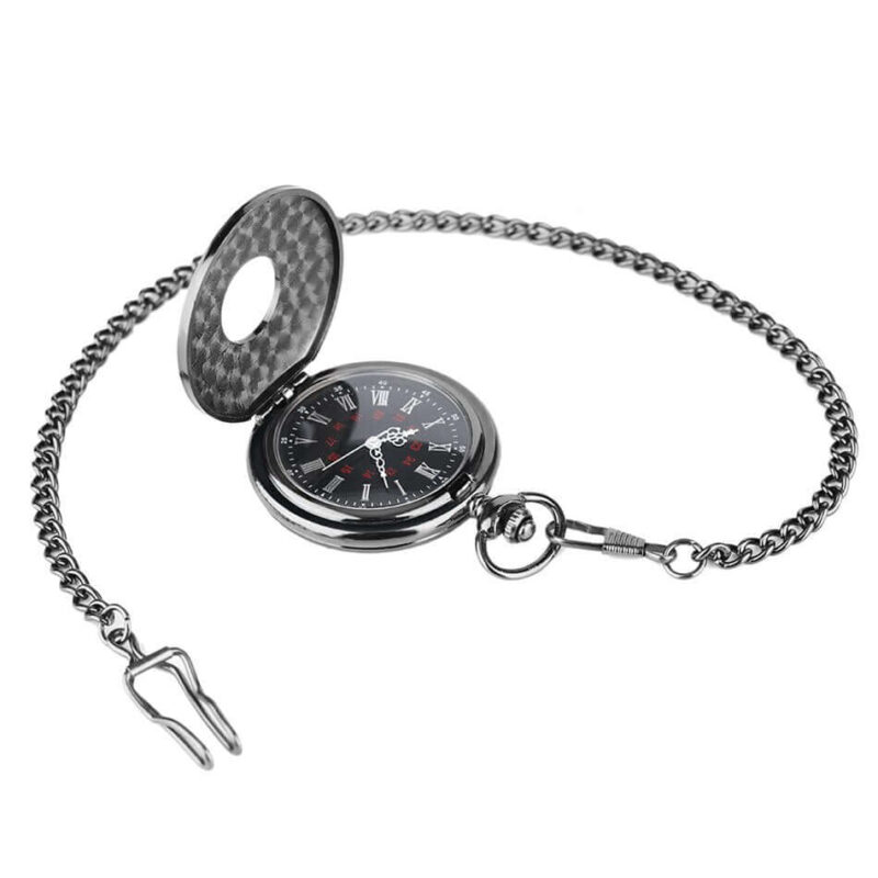 Taschenuhr Schwarz – Bild 6